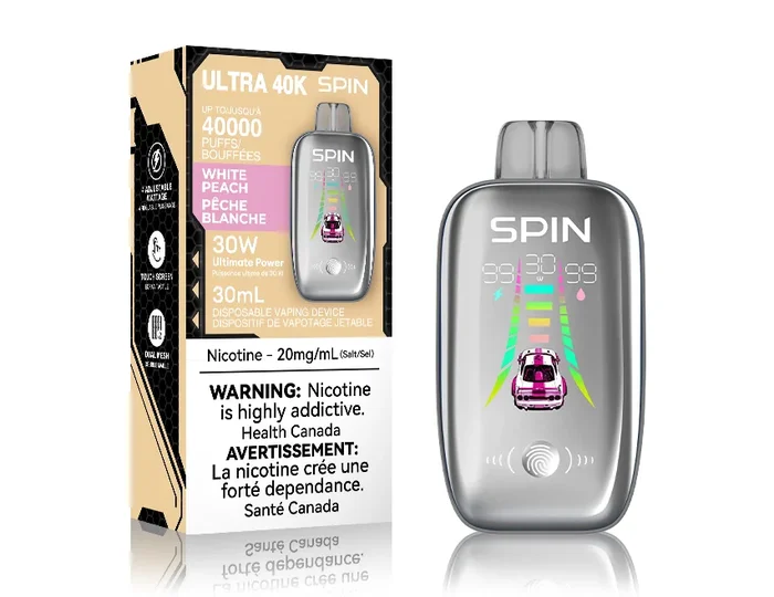 White Peach – Spin Vape 40k Ultra Disposable Vape
