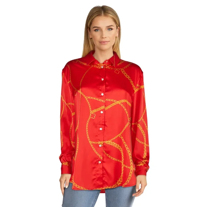 Women’s Long Sleeve Satin Blouse