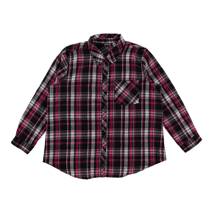 Women’s Plus Flannel Plaid Shirt