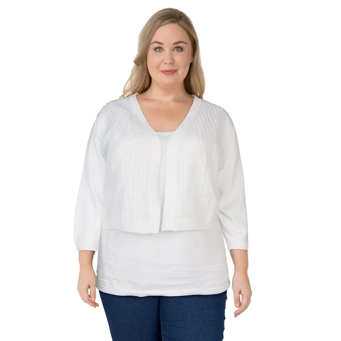 Women’s Plus Open Bolero Cardigan, Assorted