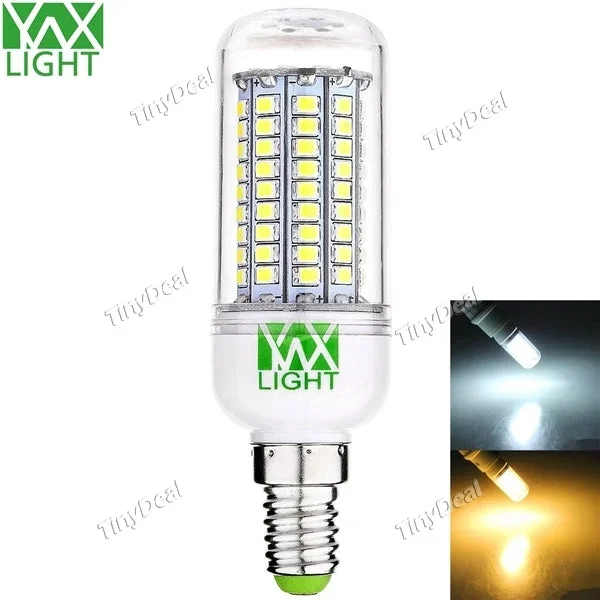 YWXLight E14 200-240V 12W 1000-1200LM 102-LED SMD 2835 LED Light Bulb – Warm White Natural White HLT-515262