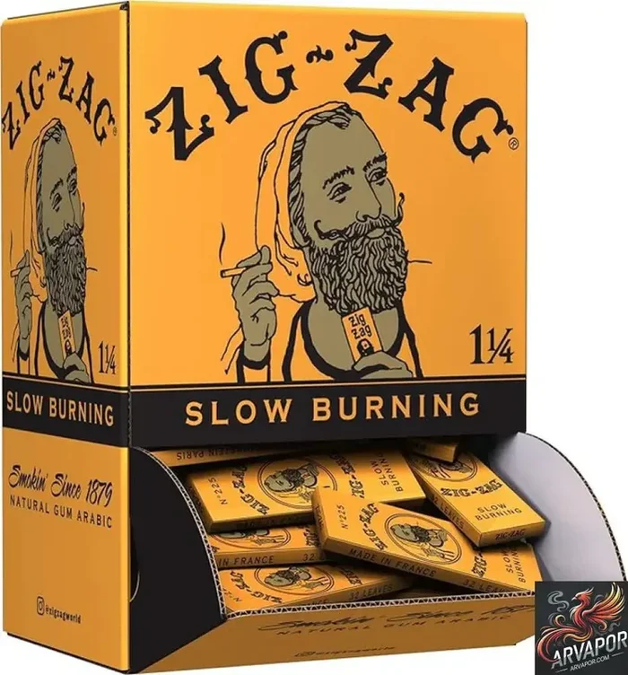 Zig-Zag Slow Burning French Orange Rolling Papers – 1 1/4 Size